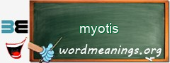 WordMeaning blackboard for myotis